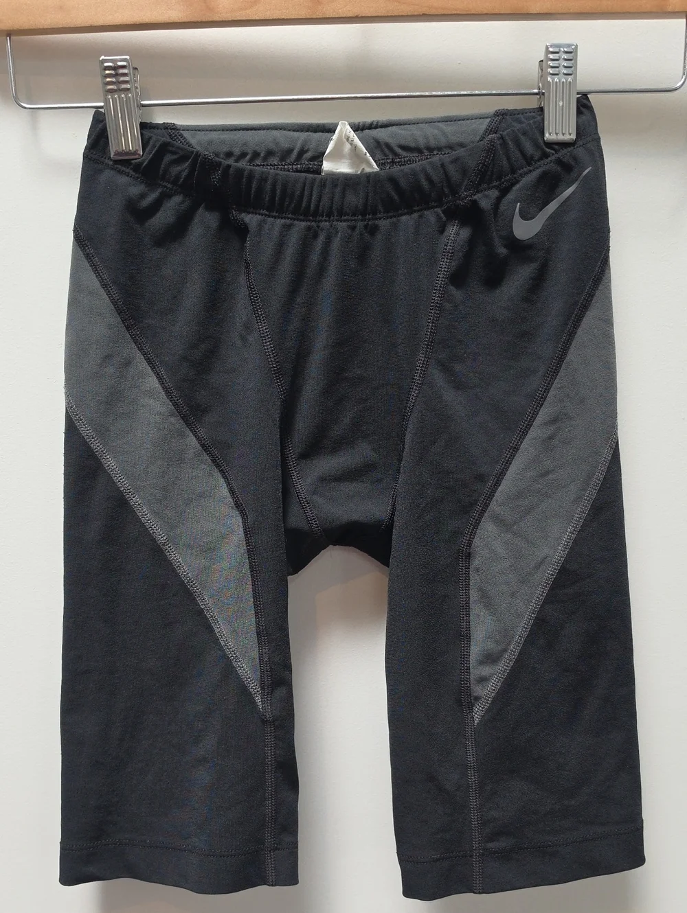 Nike Black and Gray Kids' Hydrastrong Compression Shorts